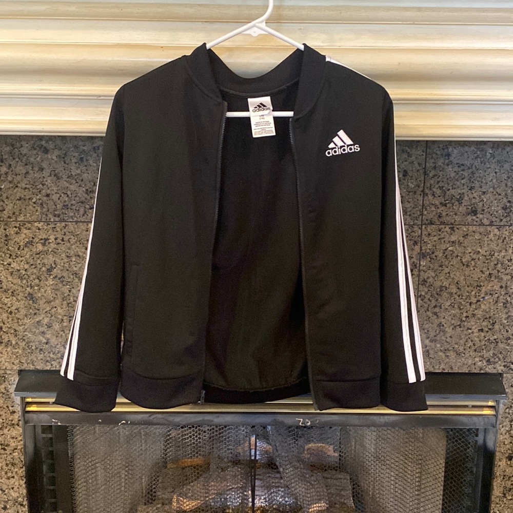 Adidas Girls YL Black Track Jacket